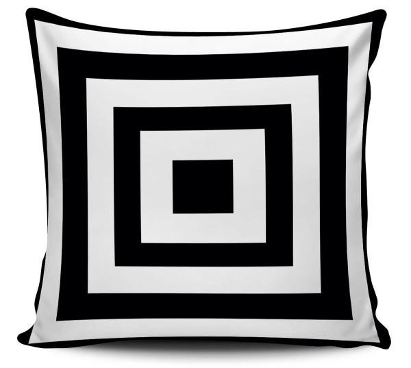 Almofada decorativa Geometrica Preto e Branco 45x45cm - 1