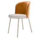 Ver imagem 2 de Kit 3 Cadeiras Sala de Jantar Estofada Gavi Arena L02 Couríssimo Whisky Linho Cru Lyam Decor
