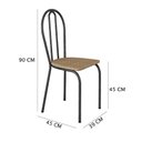 Ver imagem 4 de Kit 2 Cadeiras de Cozinha Texas Estampado Rattan Pés de Ferro Cromo Preto - Pallazio