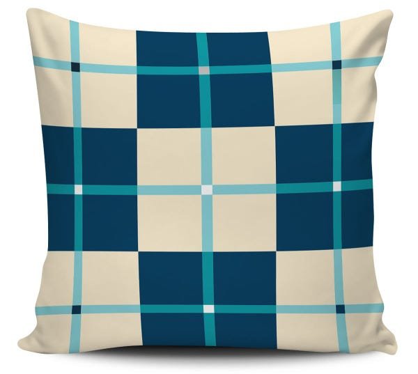 Capa Almofada decorativa Geometrica Azul 45x45cm - 1