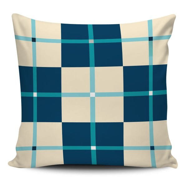 Capa Almofada decorativa Geometrica Azul 45x45cm - 2