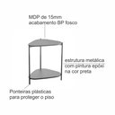 Ver imagem 5 de Mesa Lateral com Prateleira Orgânica Pé Metal Complementos