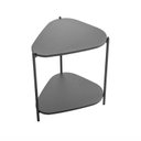 Ver imagem 4 de Mesa Lateral com Prateleira Orgânica Pé Metal Complementos