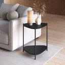 Ver imagem 1 de Mesa Lateral com Prateleira Orgânica Pé Metal Complementos