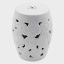 Ver imagem 1 de Seat Garden Decorativa Branca com Relevo Floral