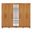 Ver imagem 2 de Guarda-roupa 8 Portas 4 Gavetas com Espelho e com Pé Andara Soft