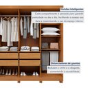 Ver imagem 7 de Guarda-roupa 8 Portas 4 Gavetas com Espelho e com Pé Andara Soft