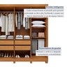Guarda-roupa 8 Portas 4 Gavetas com Espelho e com Pé Andara Soft - 7
