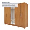 Guarda-roupa 8 Portas 4 Gavetas com Espelho e com Pé Andara Soft - 12