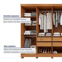 Ver mais imagens de Guarda-roupa 8 Portas 4 Gavetas com Espelho e com Pé Andara Soft