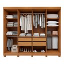 Ver imagem 4 de Guarda-roupa 8 Portas 4 Gavetas com Espelho e com Pé Andara Soft