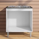 Ver imagem 5 de Balcao Com Tampo Cooktop 79 cm 2 Portas Andreia Branco REAJL