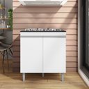 Ver imagem 6 de Balcao Com Tampo Cooktop 79 cm 2 Portas Andreia Branco REAJL