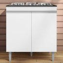 Ver imagem 2 de Balcao Com Tampo Cooktop 79 cm 2 Portas Andreia Branco REAJL