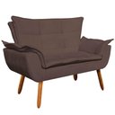 Ver mais imagens de Kit 01 Namoradeira e 02 Poltronas Opala Suede Marrom