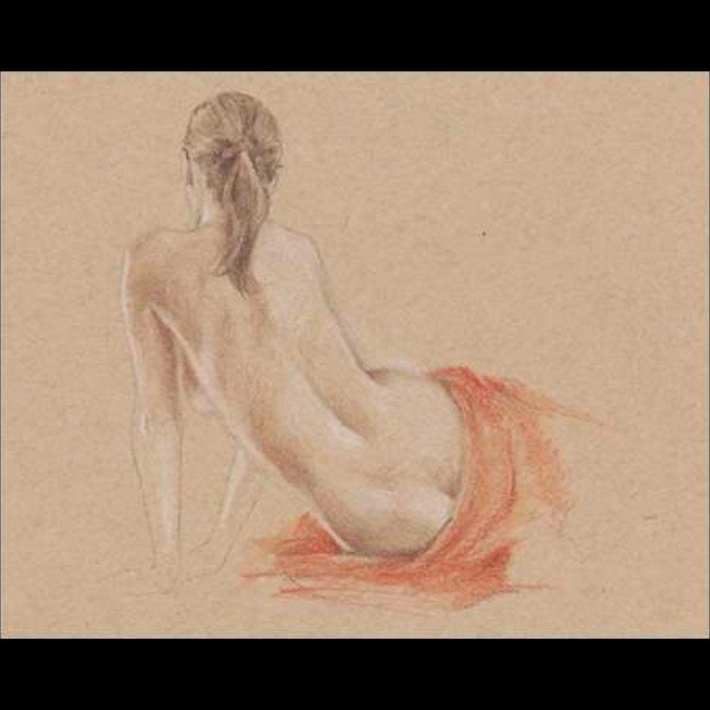 Classical Figure Study Ii Canaleta 80x64cm Preta