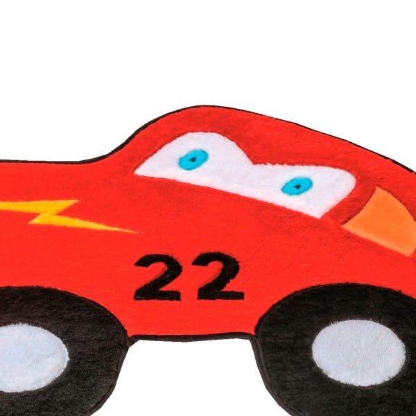 Tapete para Quarto Infantil Carrinho 74cm x 56cm Tecido Pelúcia Felpuda e Base Antiderrapante Cor: - 3