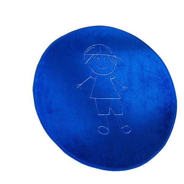 Tapete de Pelúcia Infantil para Quarto de Menino 78cm x 68cm Bordado com Antiderrapante Cor: Azul - 2
