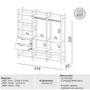 Ver imagem 3 de Kit 02 Cabideiros + Gaveteiro Closet Organizador Roupas Mdf