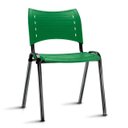 Ver imagem 1 de Cadeira Secretaria Fixa Iso Plástica - Verde