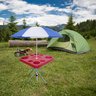 Mesa Praia Petisqueira Dobravel e Suporte Guarda Sol Chão Cor:vermelho - 6