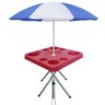 Mesa Praia Petisqueira Dobravel e Suporte Guarda Sol Chão Cor:vermelho - 1