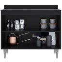Ver imagem 3 de Balcão Gabinete para Cozinha com Tampo 100cm Less M05 Preto - Inoviza