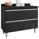 Ver imagem 1 de Balcão Gabinete para Cozinha com Tampo 100cm Less M05 Preto - Inoviza