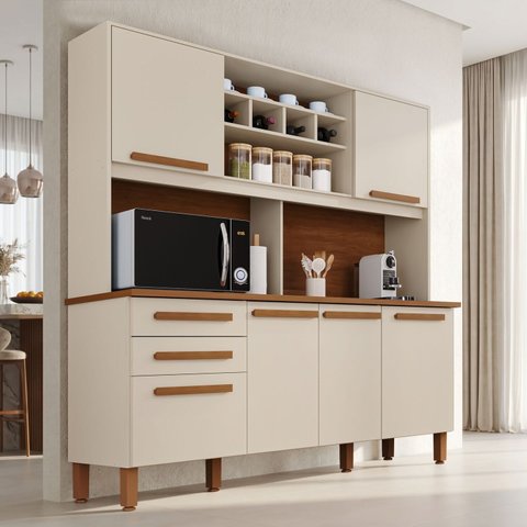 Cozinha Compacta 6 Portas 2 Gavetas Luna Plus Arenas Yescasa