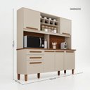 Ver imagem 4 de Cozinha Compacta 6 Portas 2 Gavetas Luna Plus Arenas Yescasa