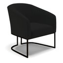 Ver imagem 3 de Cadeira Sala de Jantar Base Industrial Preto Kit 2 Stella Linho D03 - D'Rossi Cor Preto