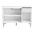 Ver imagem 3 de 120cm Balcão Gabinete Cozinha Tatiane Amendoa/preto sem Tampo Ajl