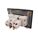 Ver imagem 3 de 4 Tomada 3 Pinos 20a + 2 Interruptor Simples + 2 Paralelo Móvel Mdf Embutir Preto Ebony Margirius