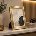 Ver imagem 2 de Porta Retrato Moldura Metal Dourado