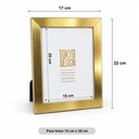 Ver imagem 7 de Porta Retrato Moldura Metal Dourado