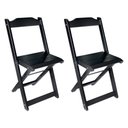 Ver imagem 5 de Jogo de Mesa Dobrável 60x60 com 2 Cadeiras Decor Tarimatã para Area Gourmet - Preto - Cor: Preto