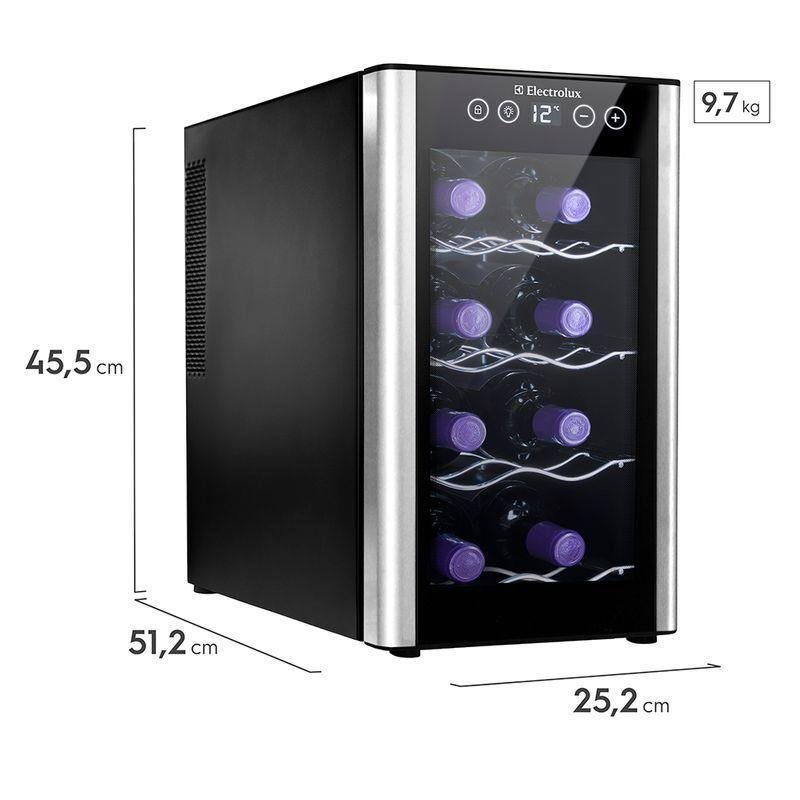 Adega Electrolux 8 Garrafas 1 Porta em Alumínio Acb08-bivolt - 2