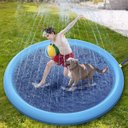 Ver imagem 2 de Piscina Tapete Chafariz Inflavel Agua Pet Criança Cachorro Verao Divertido Brincadeira Sol Jardim Qu
