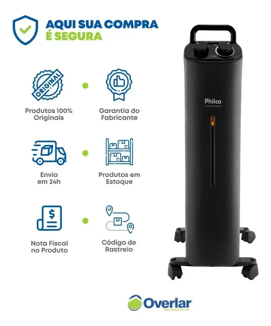 Ver imagem 7 de Aquecedor a Oleo Ventilador Oscilante Elétrico Philco 127v