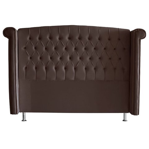 Cabeceira de Cama Box Toquio Casal 140 Cm Suede Rosê Eli Móveis e Decoração
