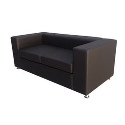 Sofá para Recepção de Escritório Linha Taranto Preto - 1