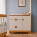 Ver imagem 7 de Cômoda Sapateira Infantil Apolo 4 Gavetas 1 Porta para Bebê