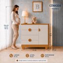 Ver imagem 3 de Cômoda Sapateira Infantil Apolo 4 Gavetas 1 Porta para Bebê