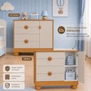 Ver imagem 5 de Cômoda Sapateira Infantil Apolo 4 Gavetas 1 Porta para Bebê