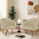 Ver imagem 1 de Kit 2 Poltronas Decorativa Jade Design Moderno Sala de Estar Quarto Escritório Confortável Luxo Pés