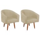 Ver imagem 2 de Kit 2 Poltronas Decorativa Jade Design Moderno Sala de Estar Quarto Escritório Confortável Luxo Pés
