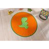 Tapete Infantil de Quarto Pelúcia Antiderrapante Dinossauro Cor: Laranja - 1