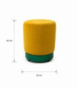 Ver imagem 3 de Kit Puff Rodapé ,Hexa Copa do Mundo Brasil Amarelo e Verde Tecido Veludo- Let Móveis
