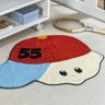 Tapete Decorativo Infantil de Menino Número Antiderrapante Cor: Vermelho - 2