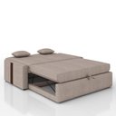 Ver imagem 7 de Sofá Cama Retrátil 2 Lugares 145 Linho Charlotte Matrix Cor:sintetico Marrom e Linho Cru